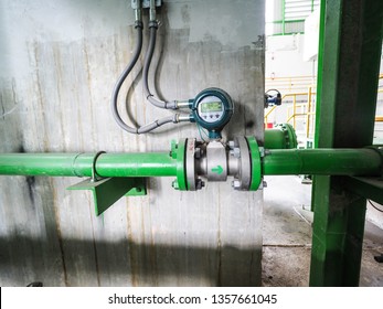 Flow Transmitter Of Electromagnetic Type For Monitoring And Control Flow Of Water In Industry Zone At Power Plant.