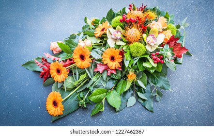 Flower Arrangement. Grave Flowers. 