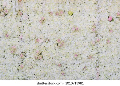 Flower Background. Backdrop Wedding Decoration. Rose Pattern. Wall Flower
