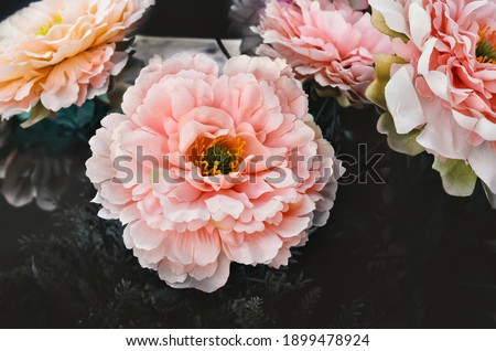 Flower background, flower vintage style, artificial flowers