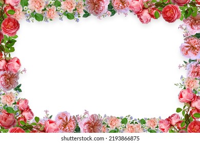 Flower Border Frame Background Flower Background Stock Photo 2193866875 ...