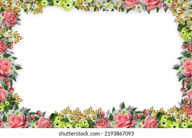 Flower Border Frame Background Flower Background Stock Photo 2193867093 ...