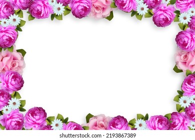 Flower Border Frame Background Flower Background Stock Photo 2193867389 ...