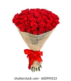 Flower Bouquet Of 50 Red Roses