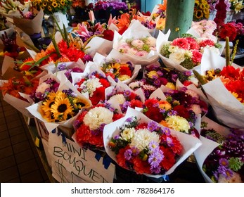 Flower Bouquet At Pike Place Market