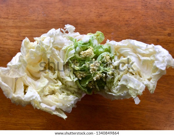 Flower buds that came out after dividing the\
Chinese cabbage
