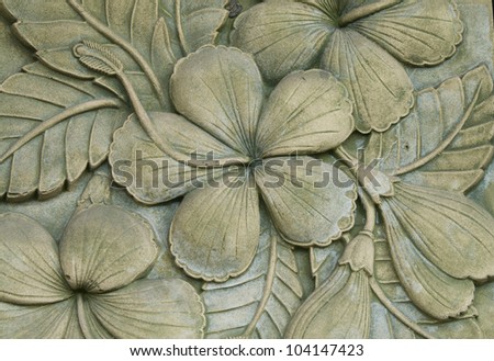 Flower carving decorated