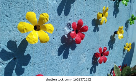 Flower Decoration Made From Recycled Plastic Bottles 