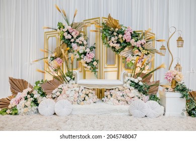 flower decoration for Malay  south east asian wedding chair 