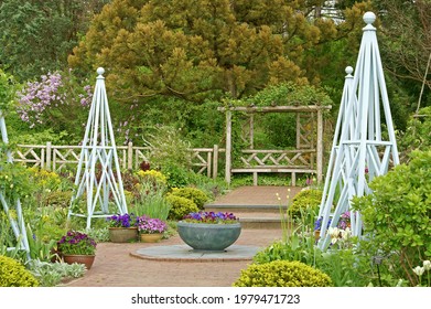 Flower Garden. Wave Hill In Hudson Hill Section Of Riverdale In Bronx, New York City