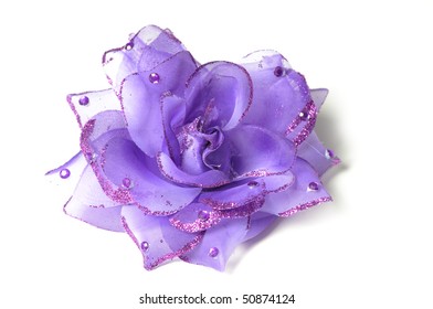 A Flower Hair Clip For Women On Isolated White Background.