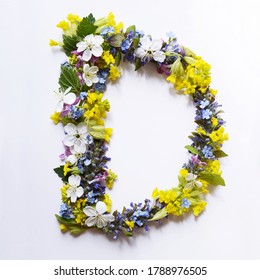 Flower Letter D On White Background Stock Photo 1788976505 | Shutterstock