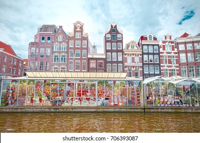 Flower Market In Amsterdam (Bloemenmarkt), Wide Angle