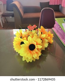 Flower on table.