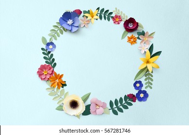 Flower Paper Craft Decoration Concept