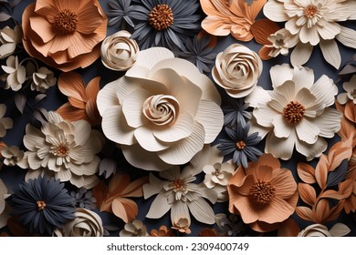 flower, paper flower, paper cut, paper 