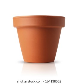 Flower Pot Isolated On White