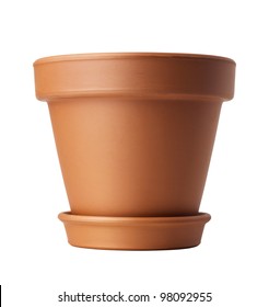 Flower Pot Isolated On White