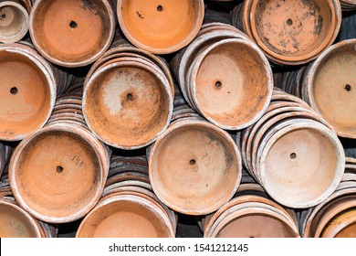 Flower Pots Outside, Picture From Above 