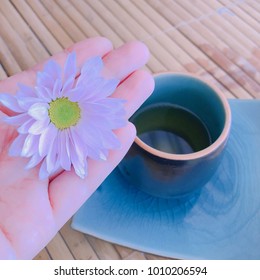 A flower with tea