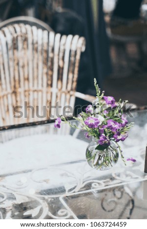 Similar – Sommerblumenstrauß mit wilden Blumen im Wohnzimmer