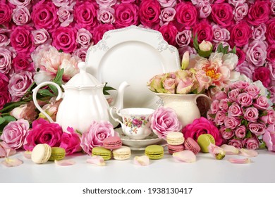 Flower Wall Aesthetic Mother S Day Valentine Wedding High Tea Setting.