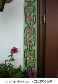 Flower Wall Stencil Pattern With Actual Anenome Flower