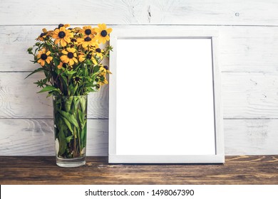 Flowers And 8x10 Frame Mockup