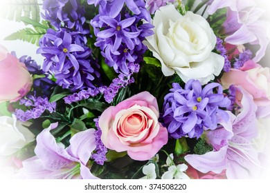 Flowers And Boquet Of Flowers