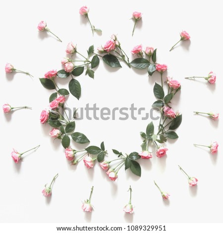 Similar – Clover frame on white background