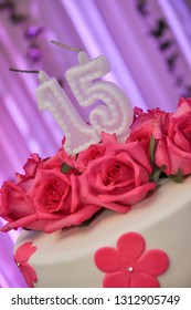 Flowers In Decoration At Debutante Party.