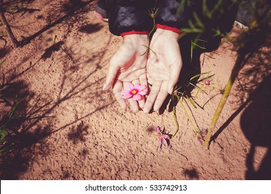 Flowers in hand