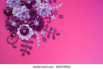 Flowers Handmade Design Papercraft Art 