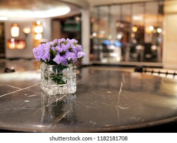 Flowers on dinner table