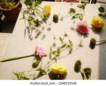 flowers on table