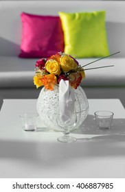 flowers on the table