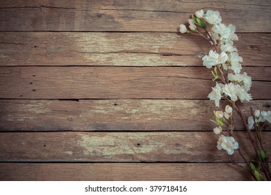 Spring Flowers On Wooden Background Stock Photo (edit Now) 102140113