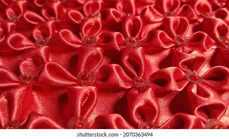 Flowers From Red Cloth With The Right Size And The Same 