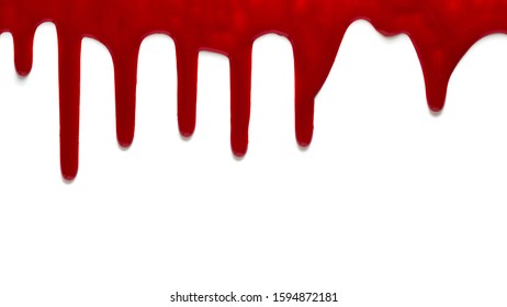 Flowing Blood Isolated On White Background Stock Photo 1594872181 ...