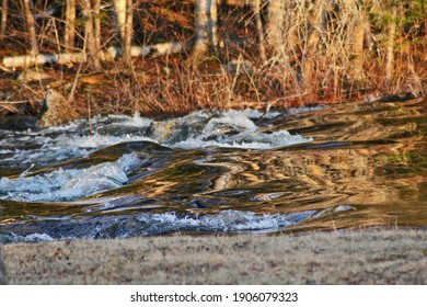 Flowing Creek In The Spring Thaw