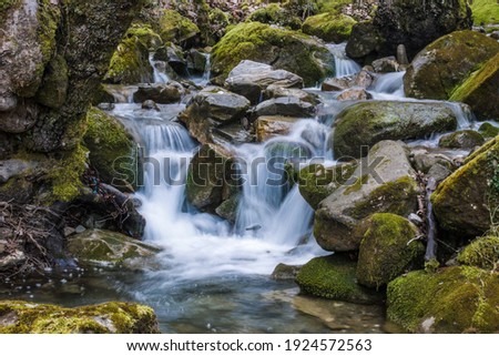 Flowing water in the river of Agios Dimitrios.