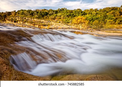 Flowing Waters Of The Pedernales River At Pedernales Falls State Park - Texas Hill Country