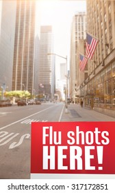 Flu Shots Here Against New York Street