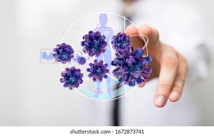 flu virus attack digital 
