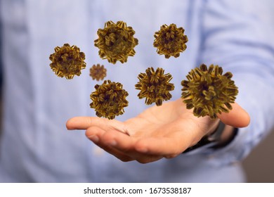 flu virus attack digital 3d  epidemic