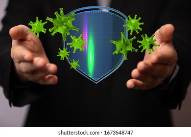 flu virus attack digital 3d 