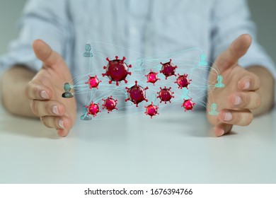 flu virus attack digital 3d 
