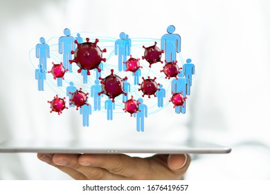 flu virus attack digital 3d 