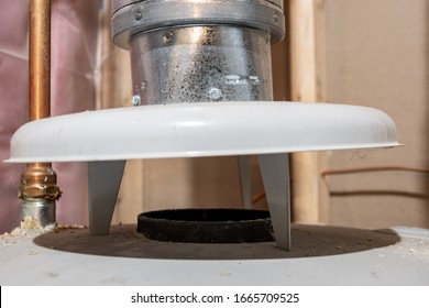 Flue Gas Vent On Top Of Hot Water Heater