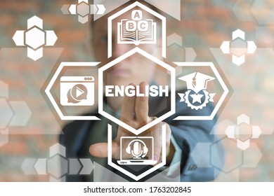 Fluency In English Education Concept. English Language Online Modern Learning Courses.